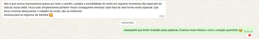 Depoimento de cliente do Agapi Studio